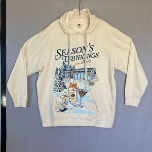 Tito's Handmade Vodka Size XXL Season's Drinking Hoodie Hooded Pocket Sweatshirt